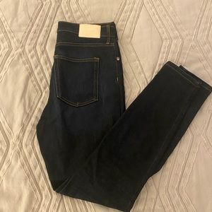 Everlane high rise skinny jean, dark wash, 29L